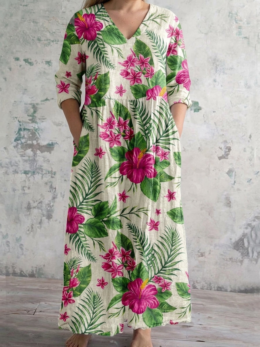 Isladora | Tropical Bloom Maxi Dress
