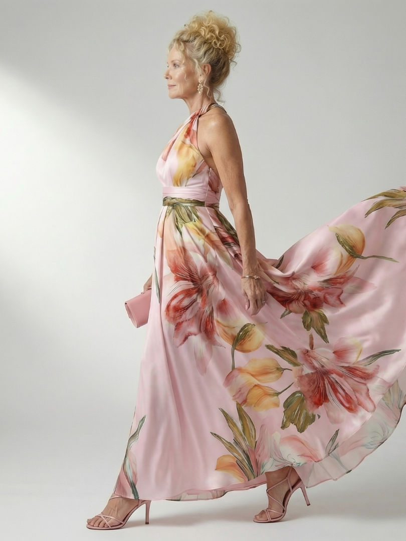 Amiel™ Light Floral Maxi Dress