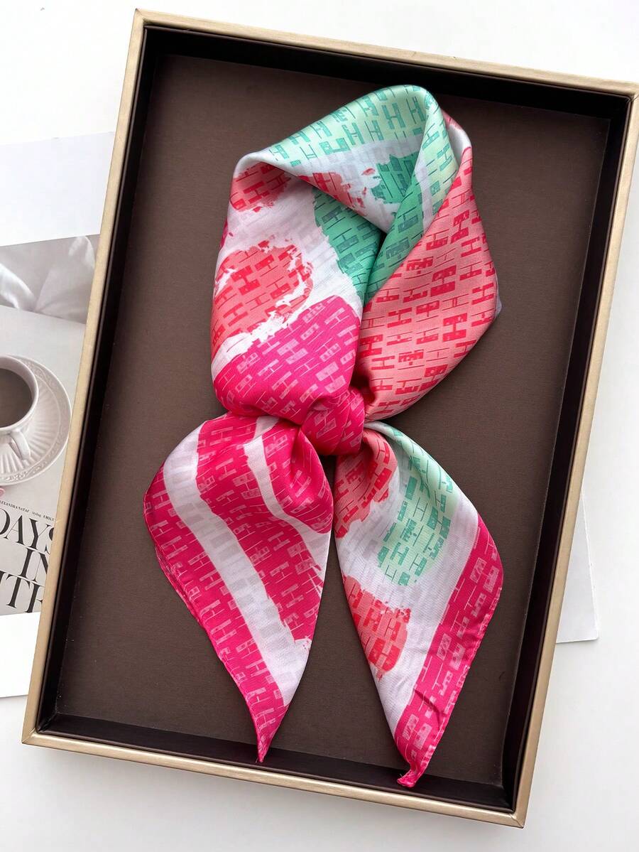 Mila | Fuchsia Satijnen Sjaal