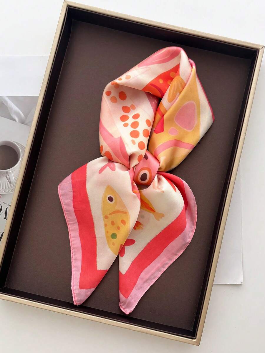 Talia | Koraal Satijnen Sjaal