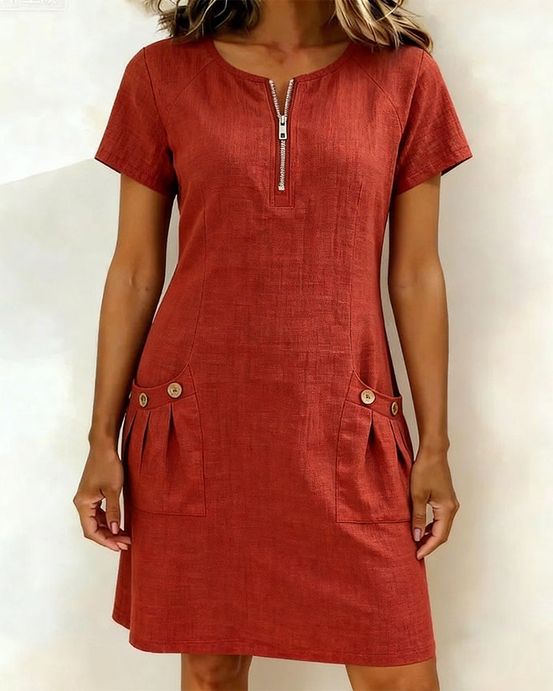 Layna™ | Dress with Zip Fastening