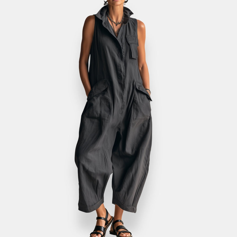 Ryker| Sleeveless Cargo Jumpsuit