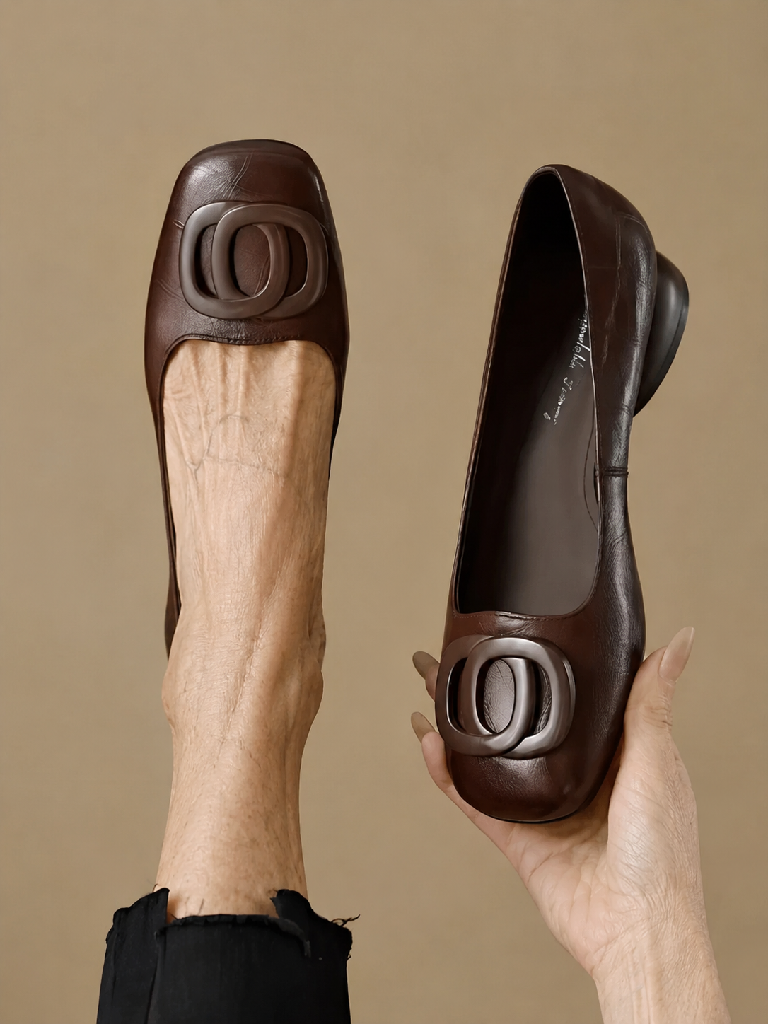 Faith™ Elegant Leather Ballet Flats