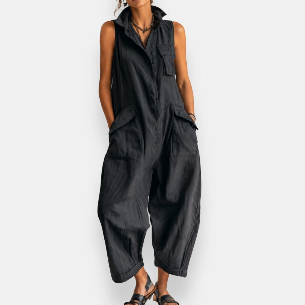 Ryker| Sleeveless Cargo Jumpsuit