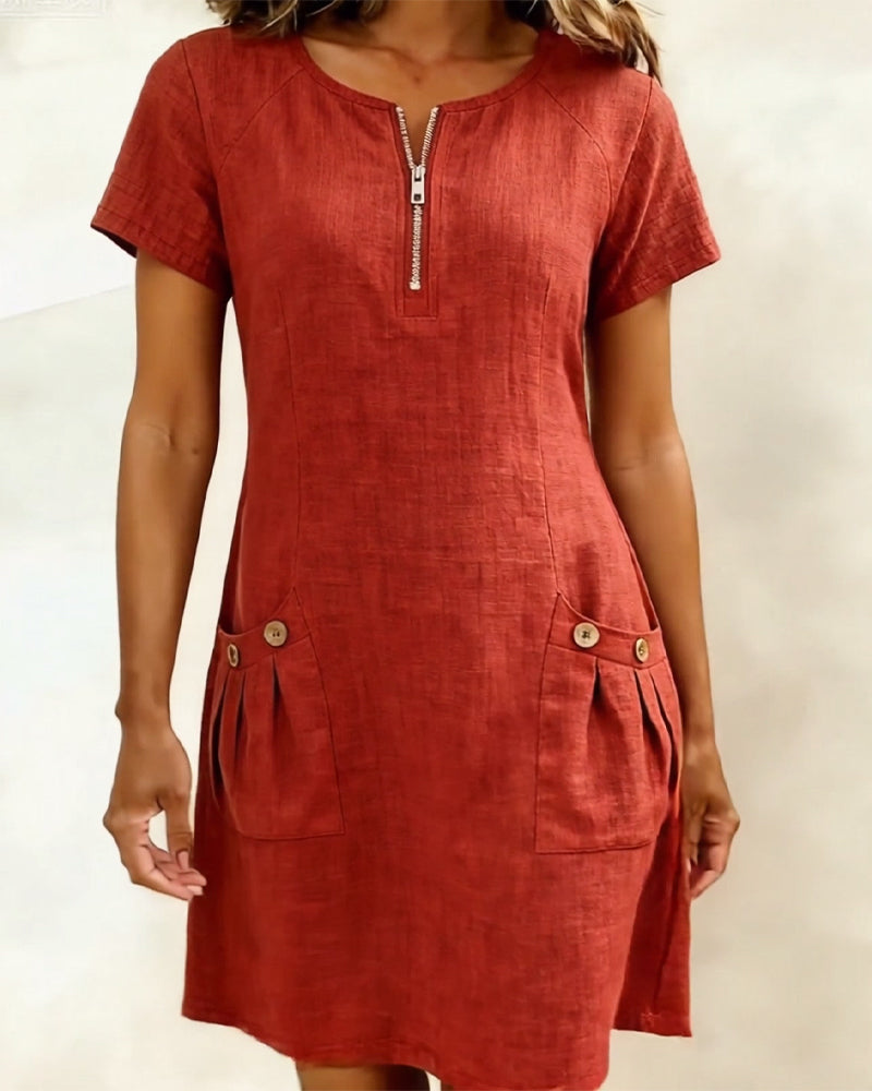 Layna™ | Dress with Zip Fastening