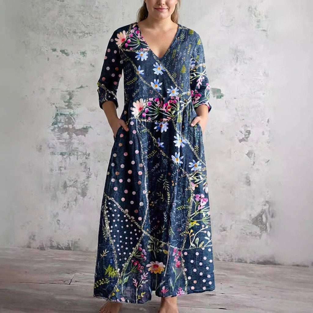 Celestine | Midnight Garden Maxi Dress