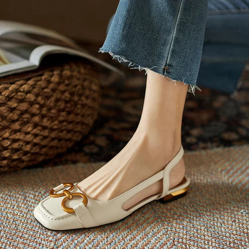 Brenna™ | Orthopedic Leather Buckle Sandals