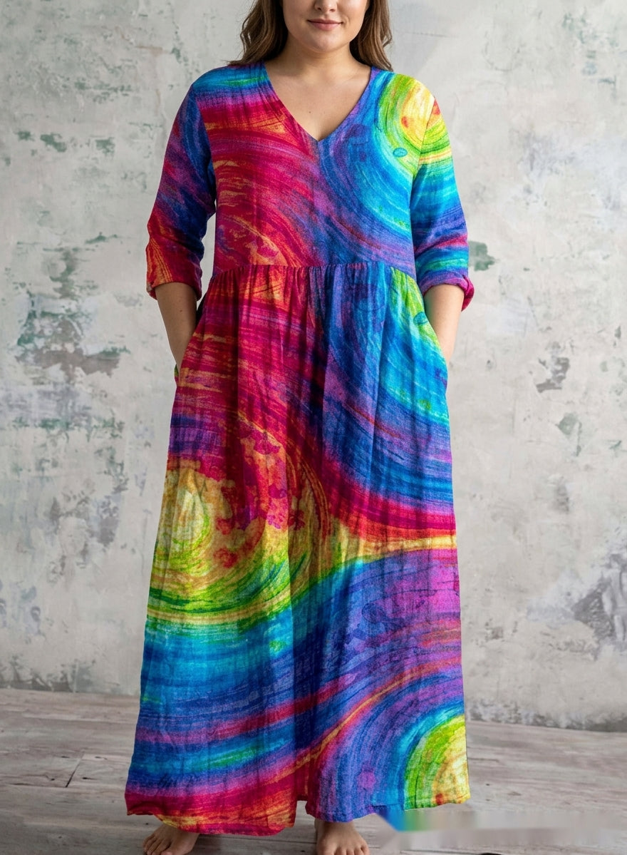 Lunaria | Rainbow Muse Maxi Dress