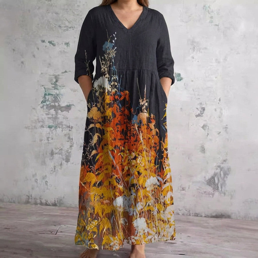 Elaria | Autumn Meadow Maxi Dress