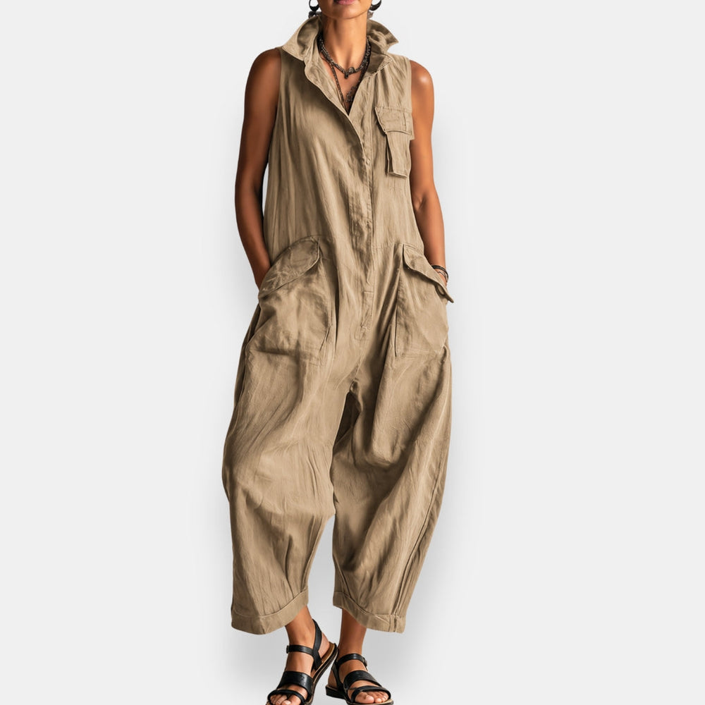 Ryker| Sleeveless Cargo Jumpsuit
