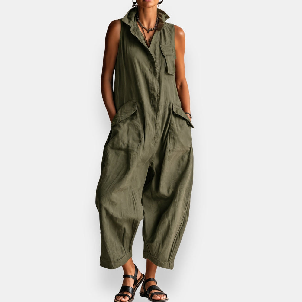 Ryker| Sleeveless Cargo Jumpsuit