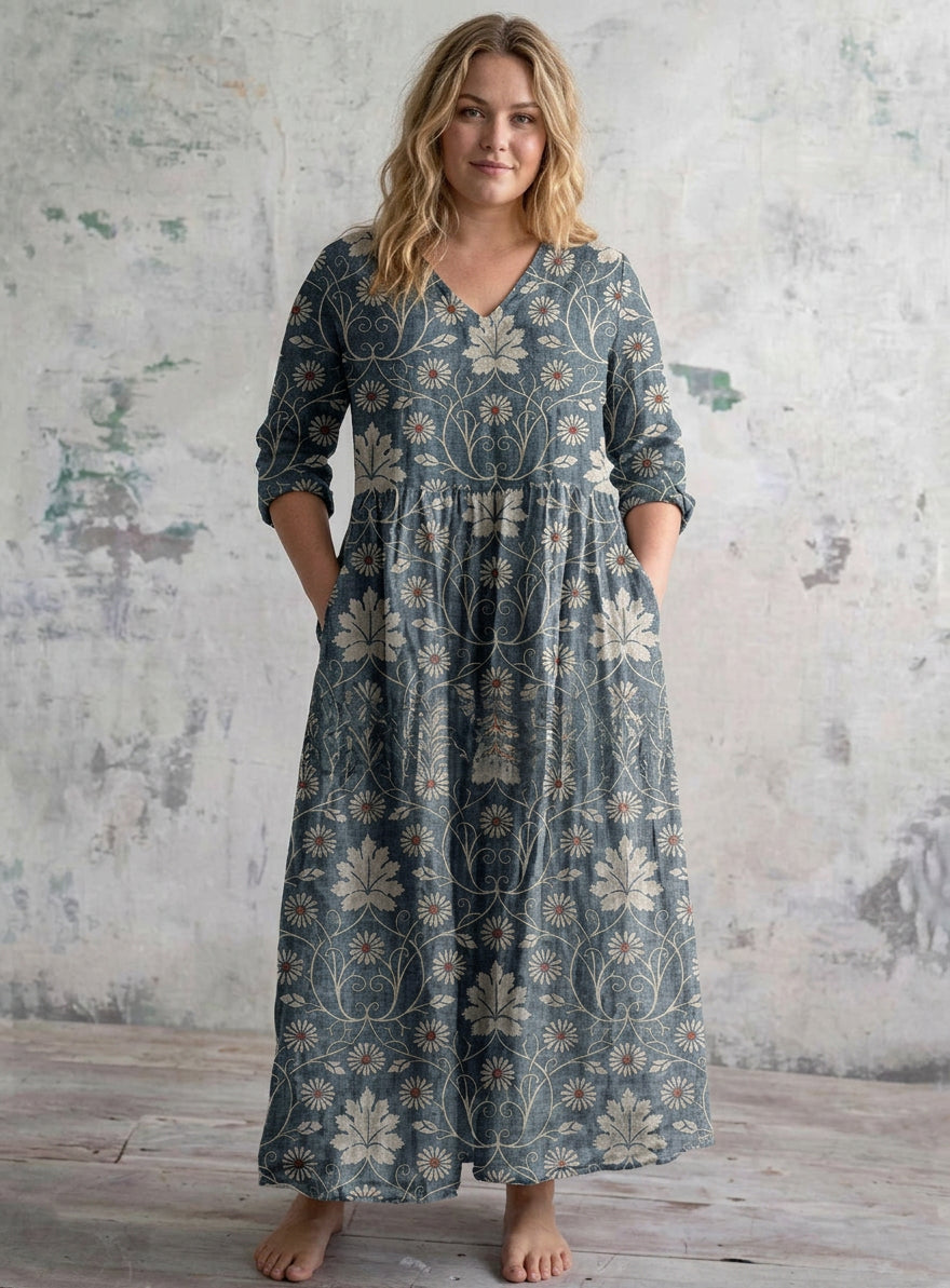 Elarisse | Vintage Vine Maxi Dress