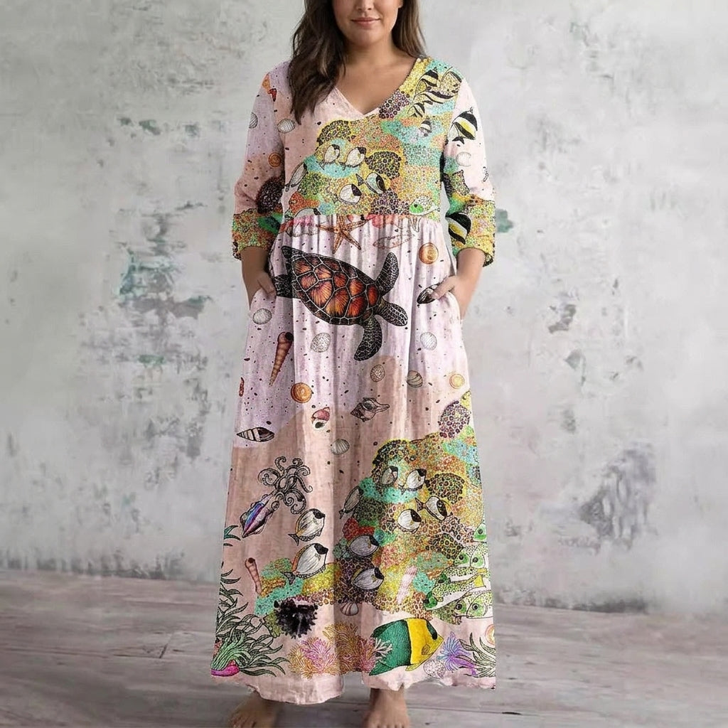 Marisella | Ocean Whimsy Maxi Dress