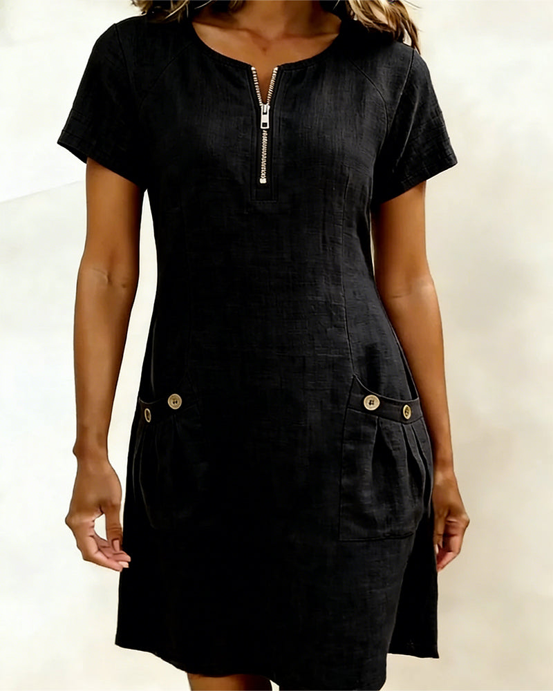 Layna™ | Dress with Zip Fastening