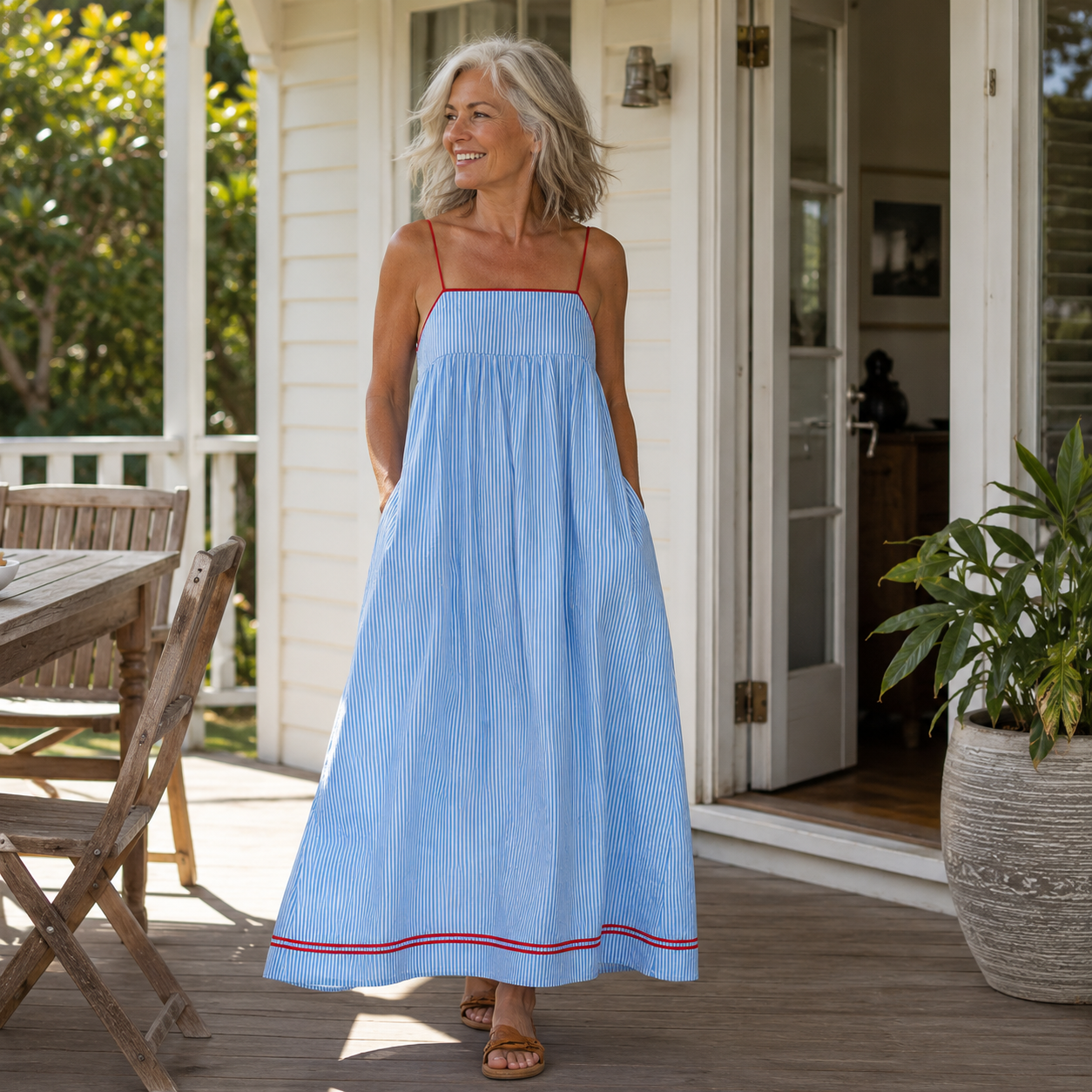Aurora – Breezy Striped Maxi Dress