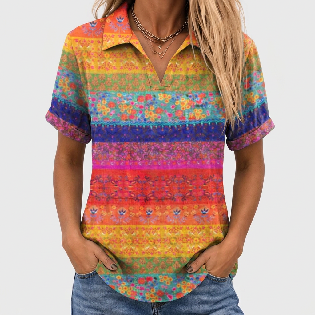 Nia™ - Floral Collared Top