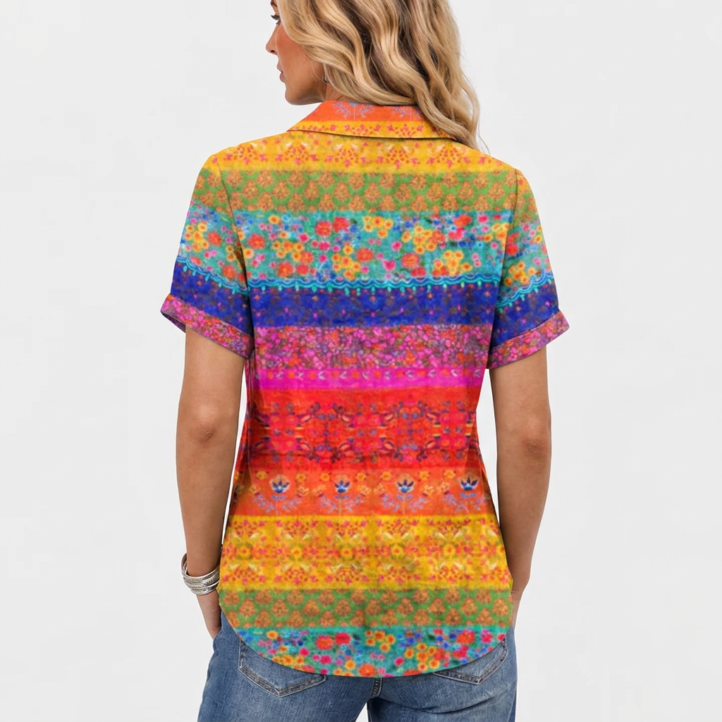 Nia™ - Floral Collared Top