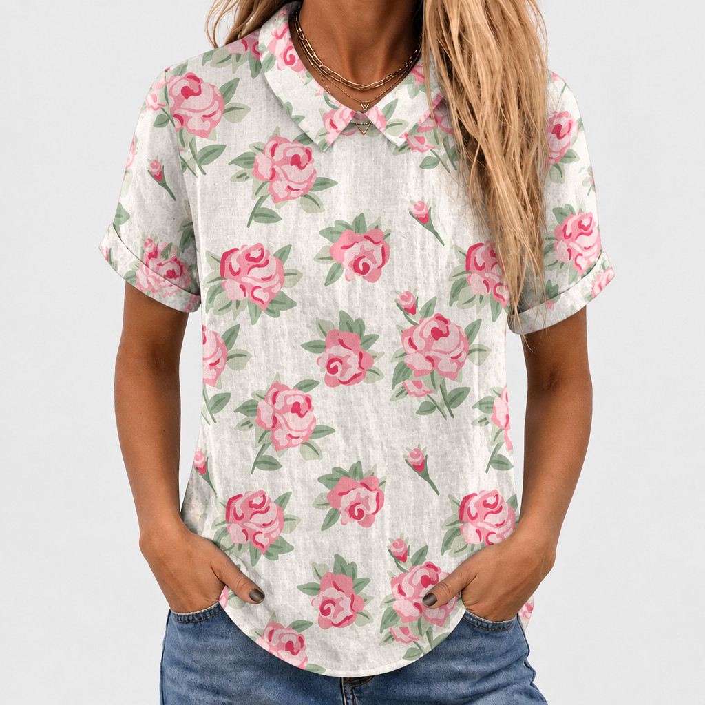 Lily™ - Rose Collared Top