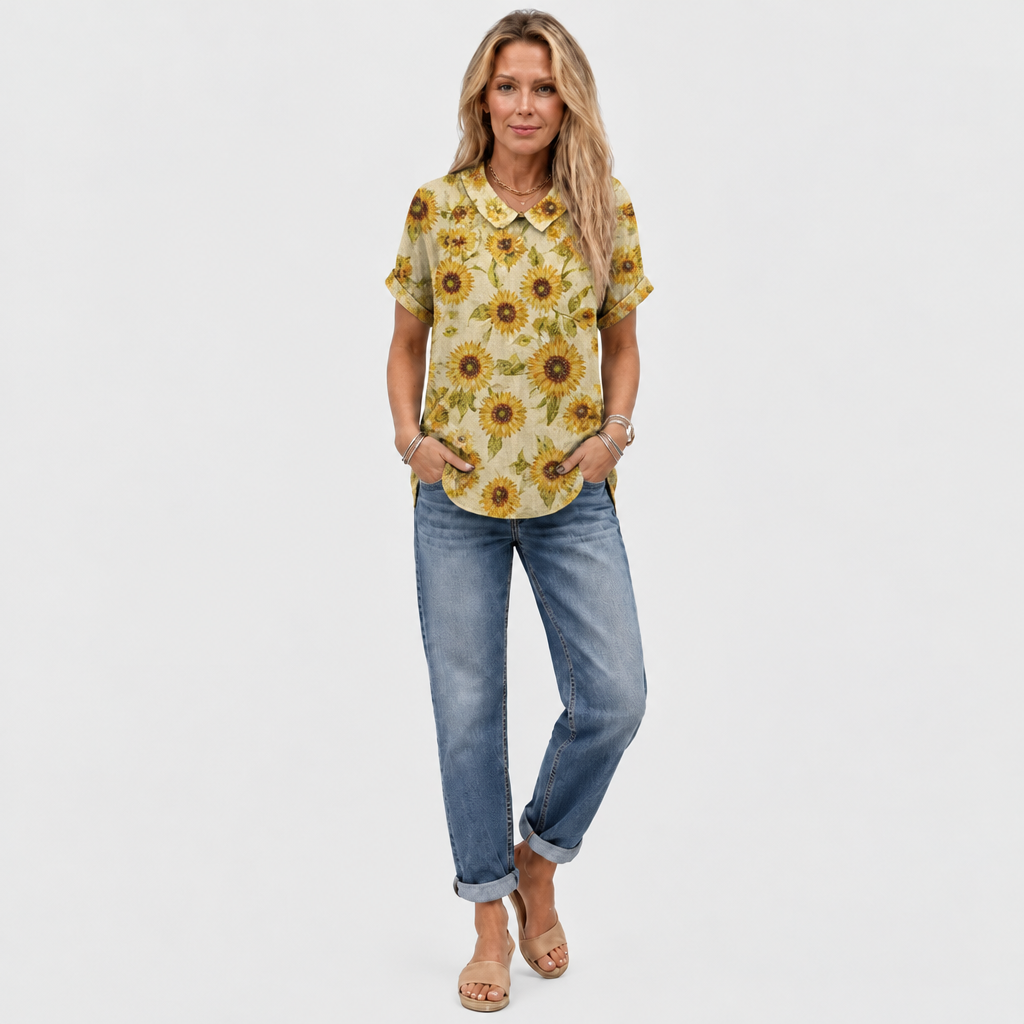 Maine™ - Sunflower Collared Top