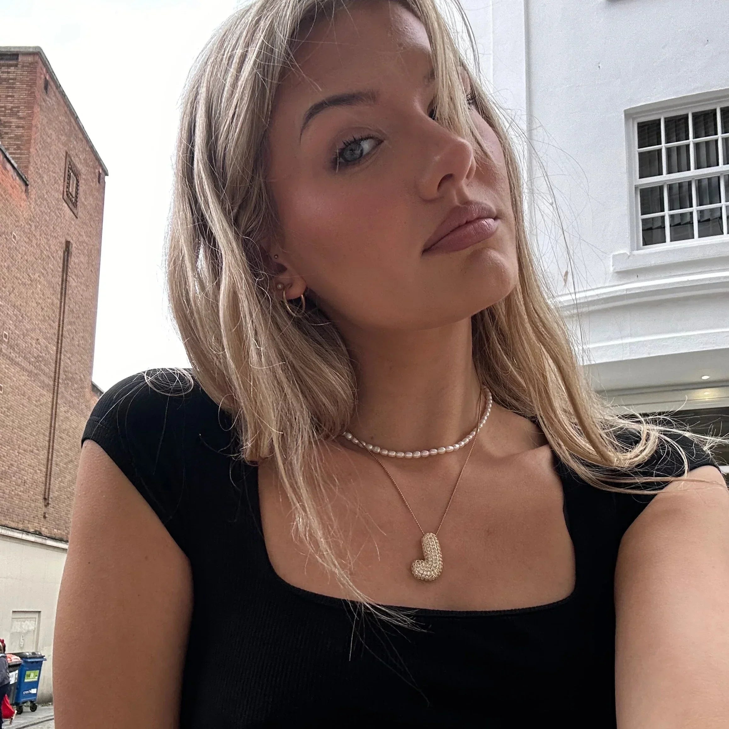 Bubble Initial Necklace