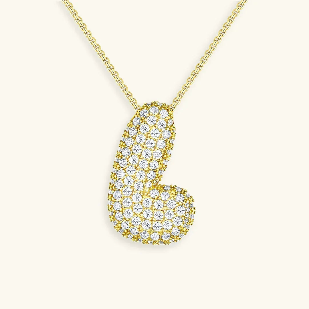Bubble Initial Necklace