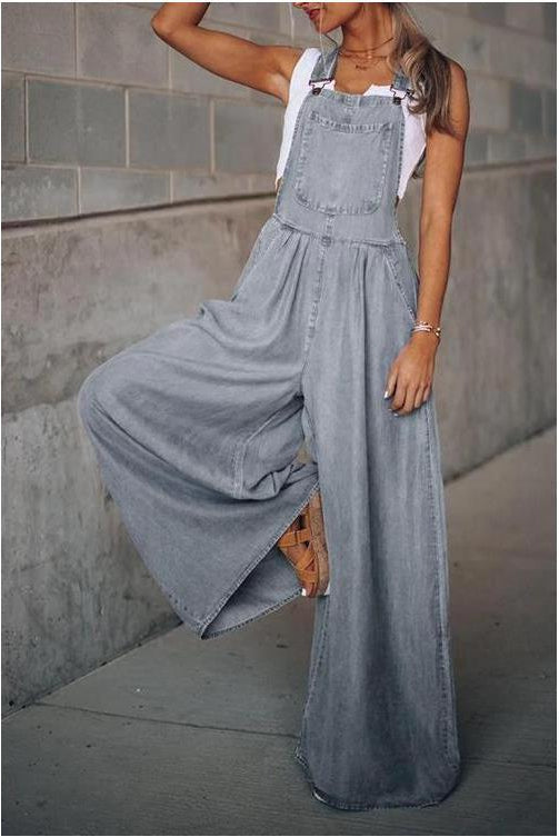 Ura™ | Vintage Wide Leg Fashion Jumpsuit