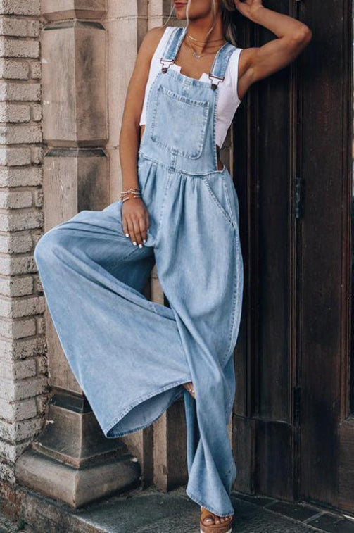 Ura™ | Vintage Wide Leg Fashion Jumpsuit