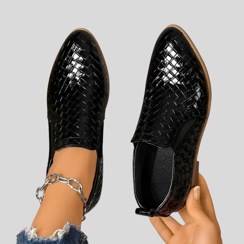 Tamsin | Braided Block Heel Slip-On Ankle Boots