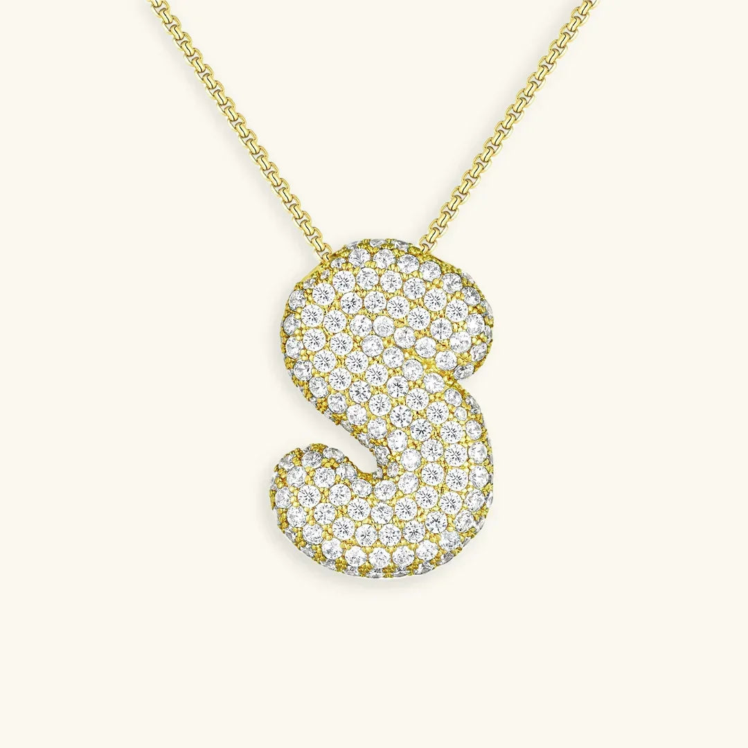 Bubble Initial Necklace