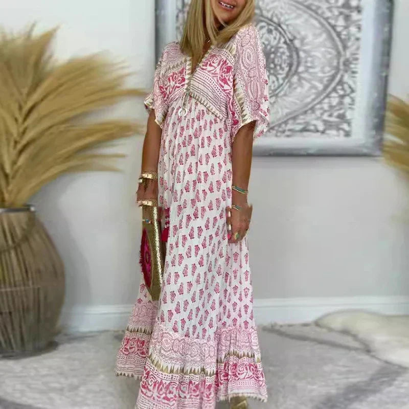 Women's Dress | Boho Print Maxi