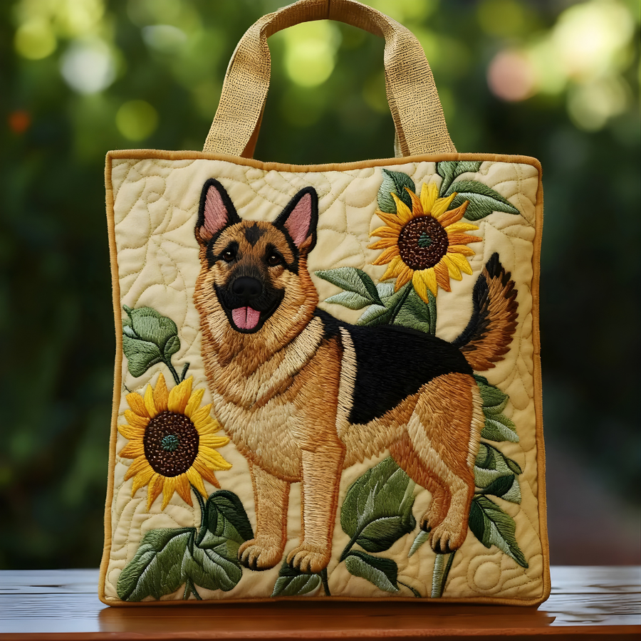 Sunflower Shepherd Charm | Handmade Quilted Tote