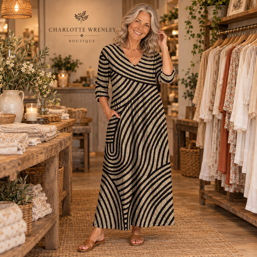 AYLA™ | Vintage Striped Dress