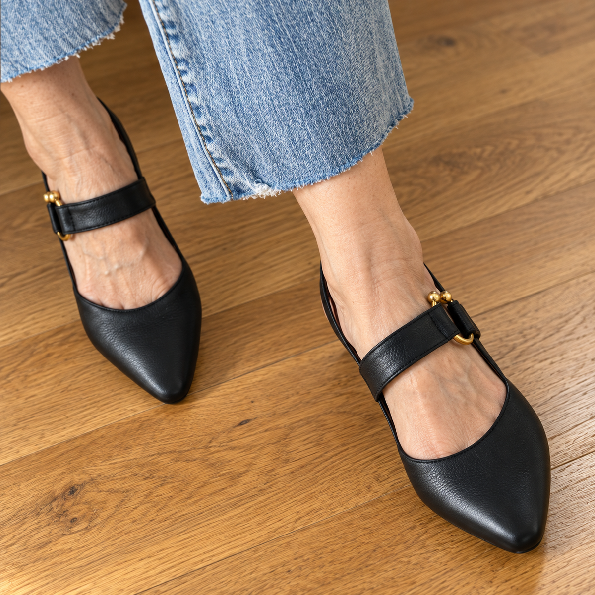 Lysandra - Elegant Leather Slingback Heels