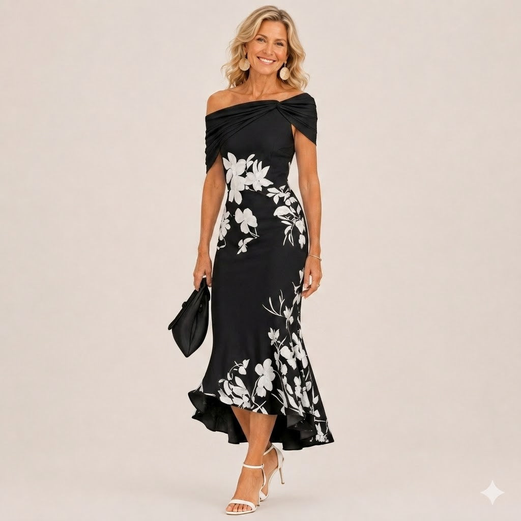 Loretta™ Floral Off-Shoulder Midi Dress