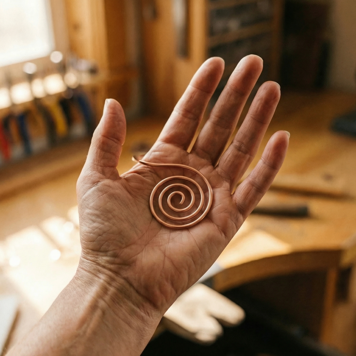 Charlotte's Flow Copper Hand Spiral
