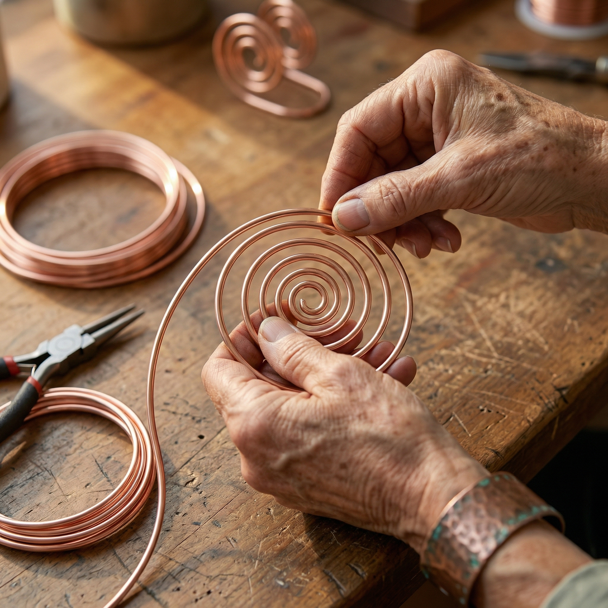 Charlotte's Flow Copper Hand Spiral