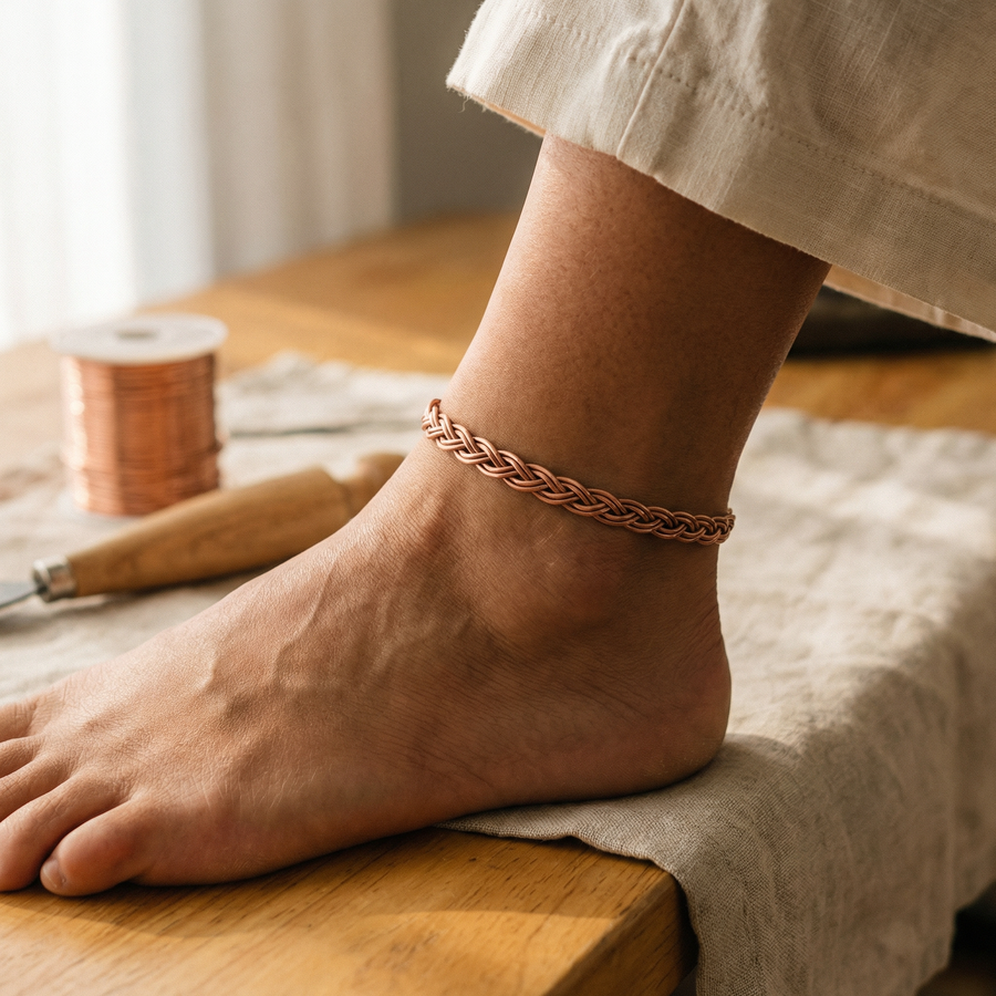 Charlotte's Reed Copper Anklet