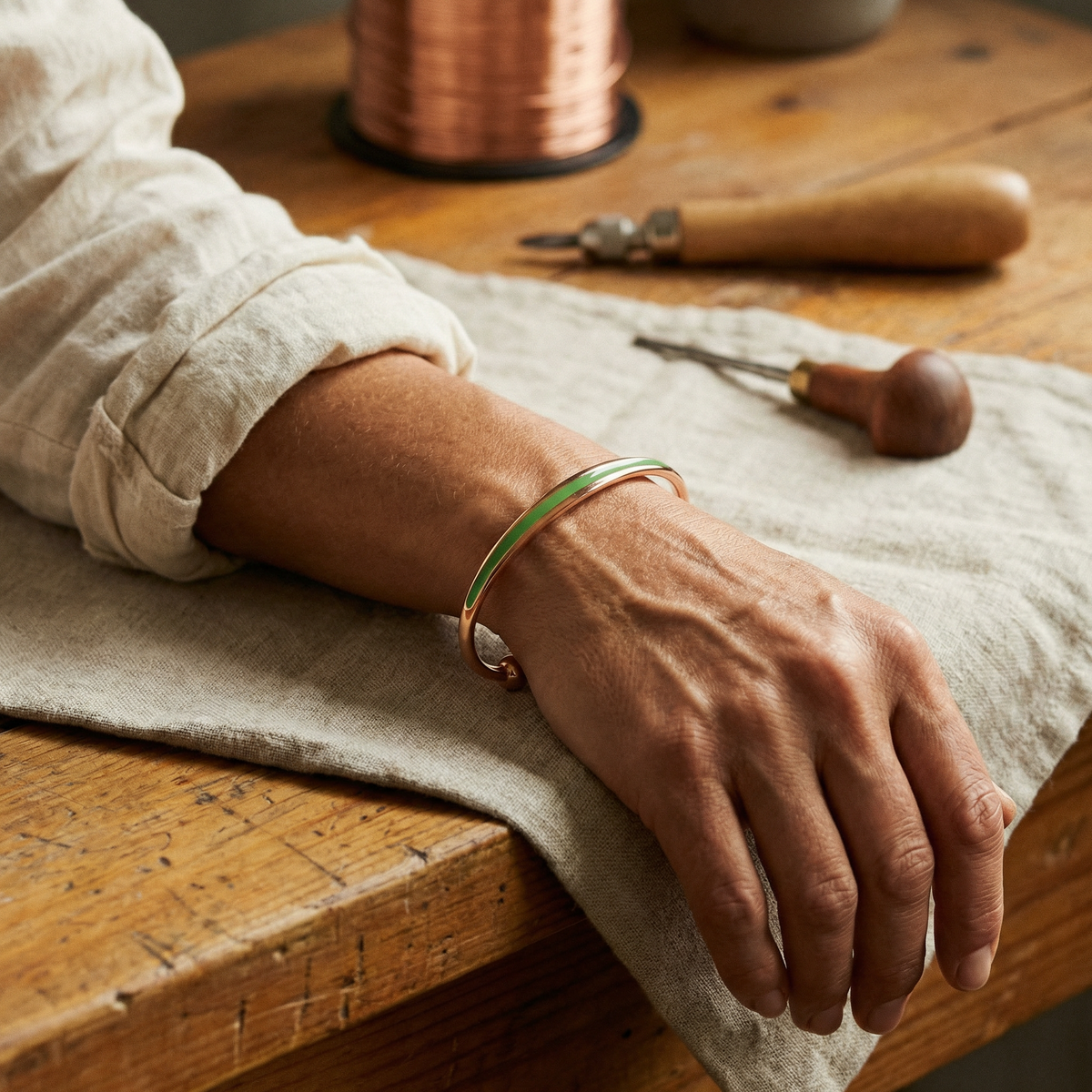 Charlotte's Jade Copper Bracelet
