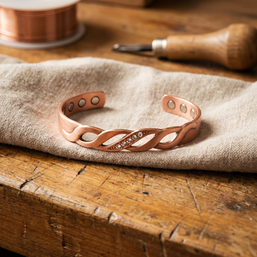 Charlotte's Seam Copper Bracelet