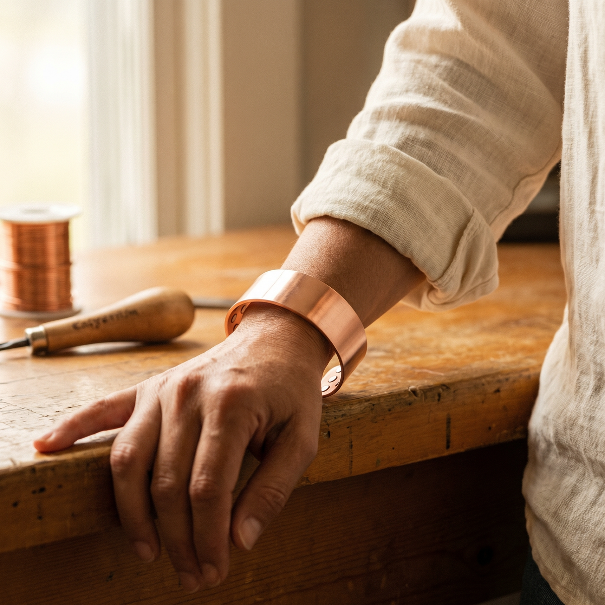 Charlotte's Anvil Copper Bracelet