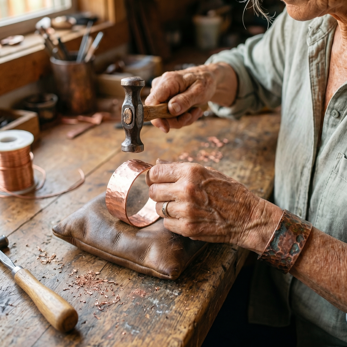 Charlotte's Anvil Copper Bracelet