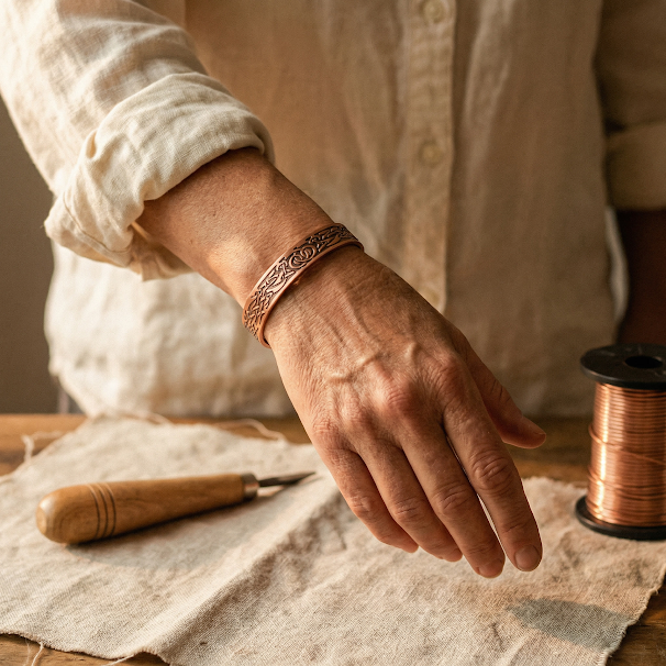Charlotte's Moss Copper Bracelet