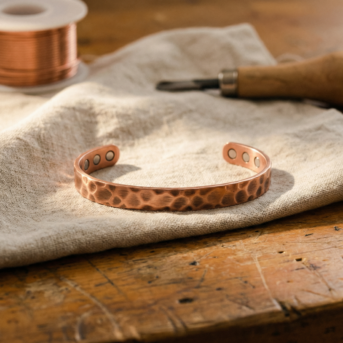 Charlotte's Furrow Copper Bracelet