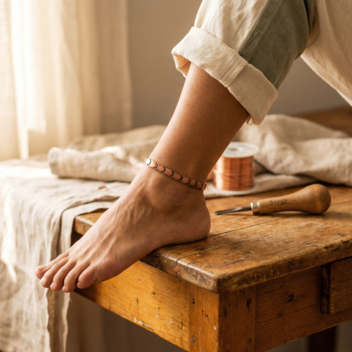 Charlotte's Shore Copper Anklet