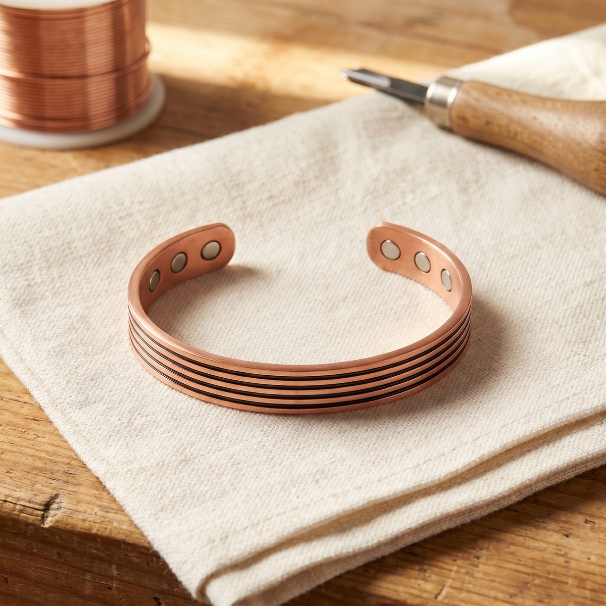 Charlotte's Sage Copper Bracelet