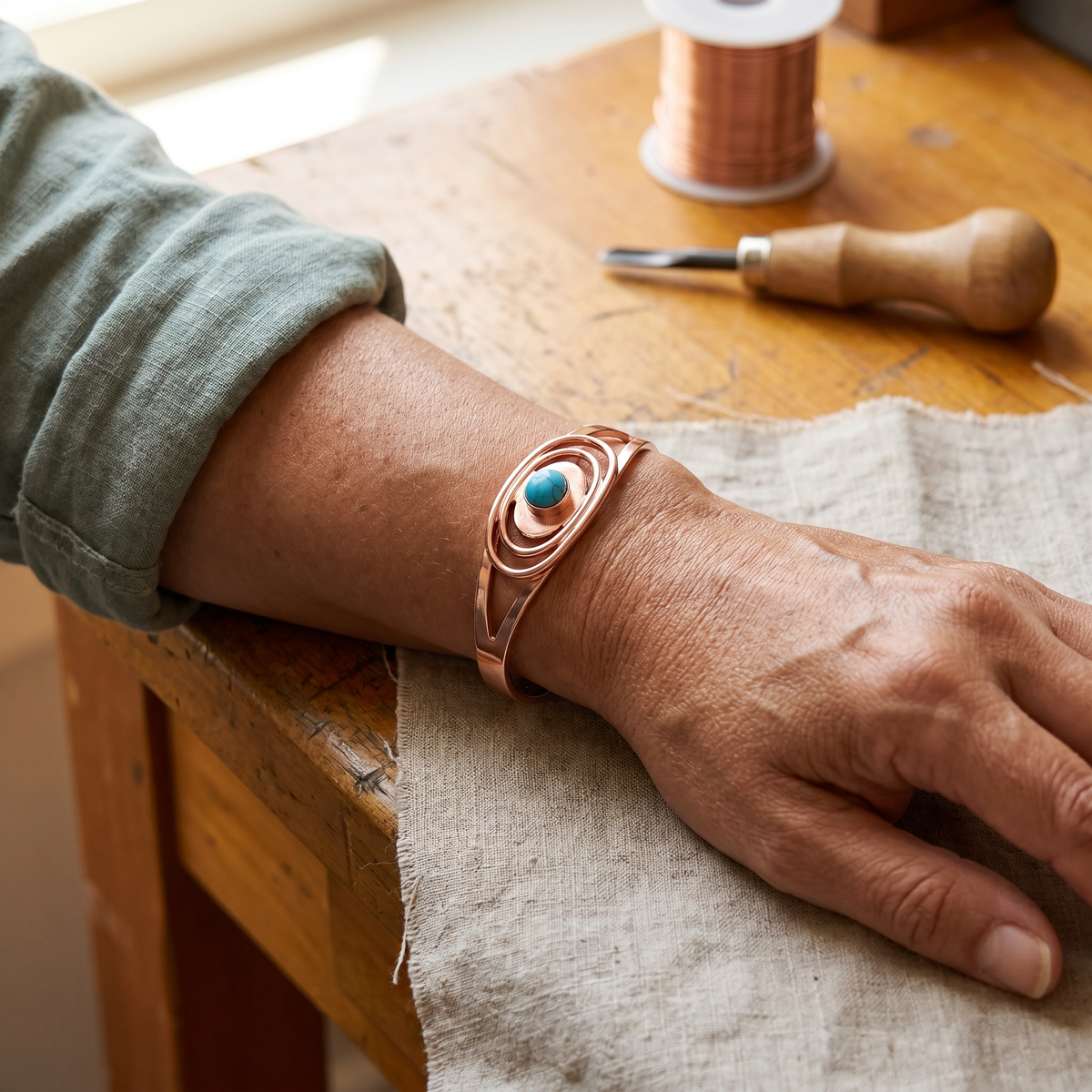 Charlotte's Sedge Copper Bracelet