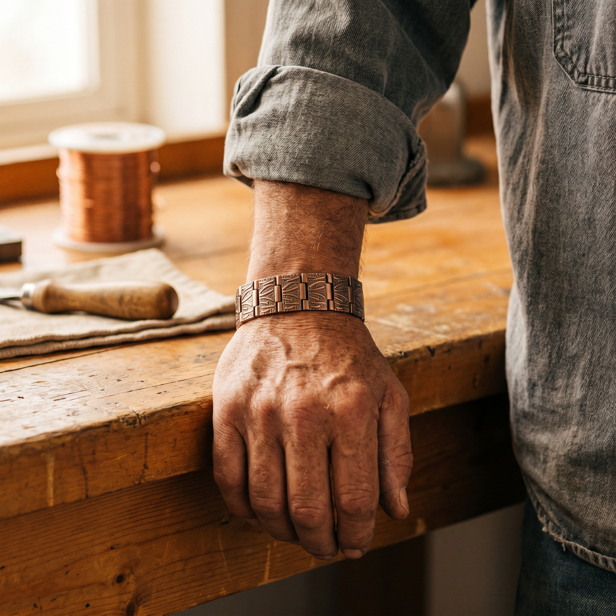 Charlotte's Grit Men's Copper Bracelet