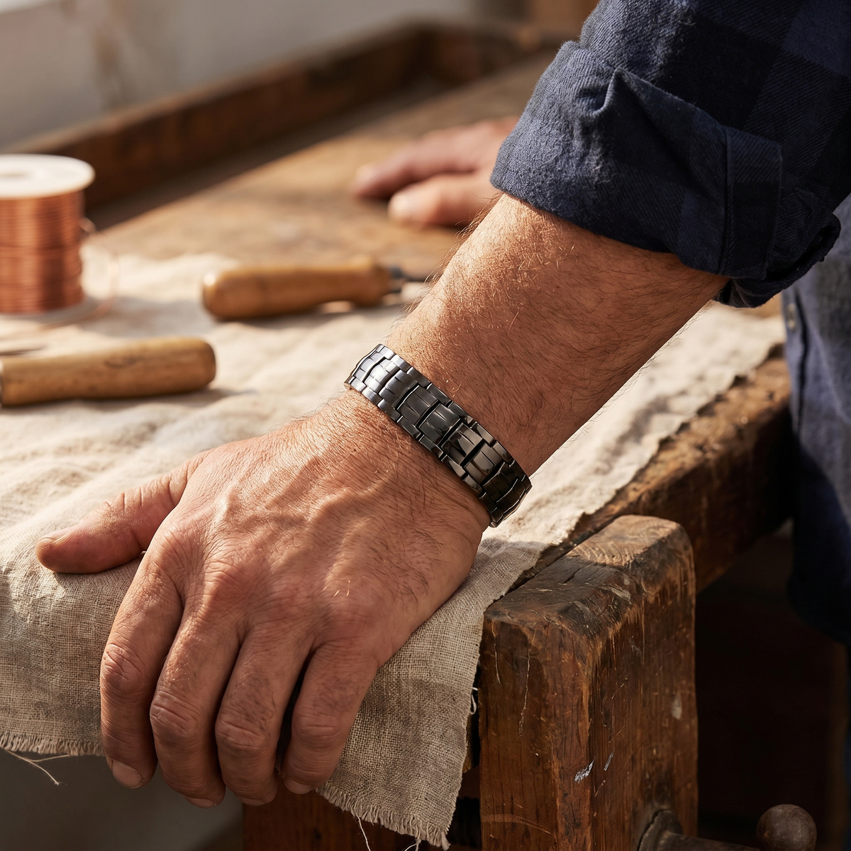 Charlotte's Ochre Men's  Copper Bracelet