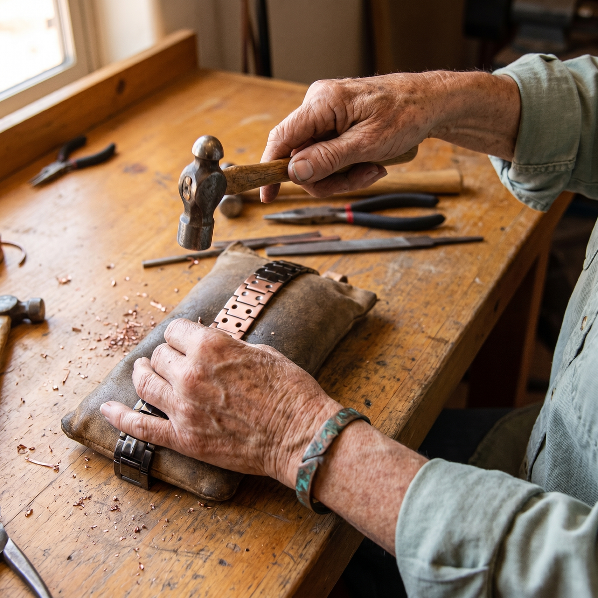 Charlotte's Ochre Men's  Copper Bracelet