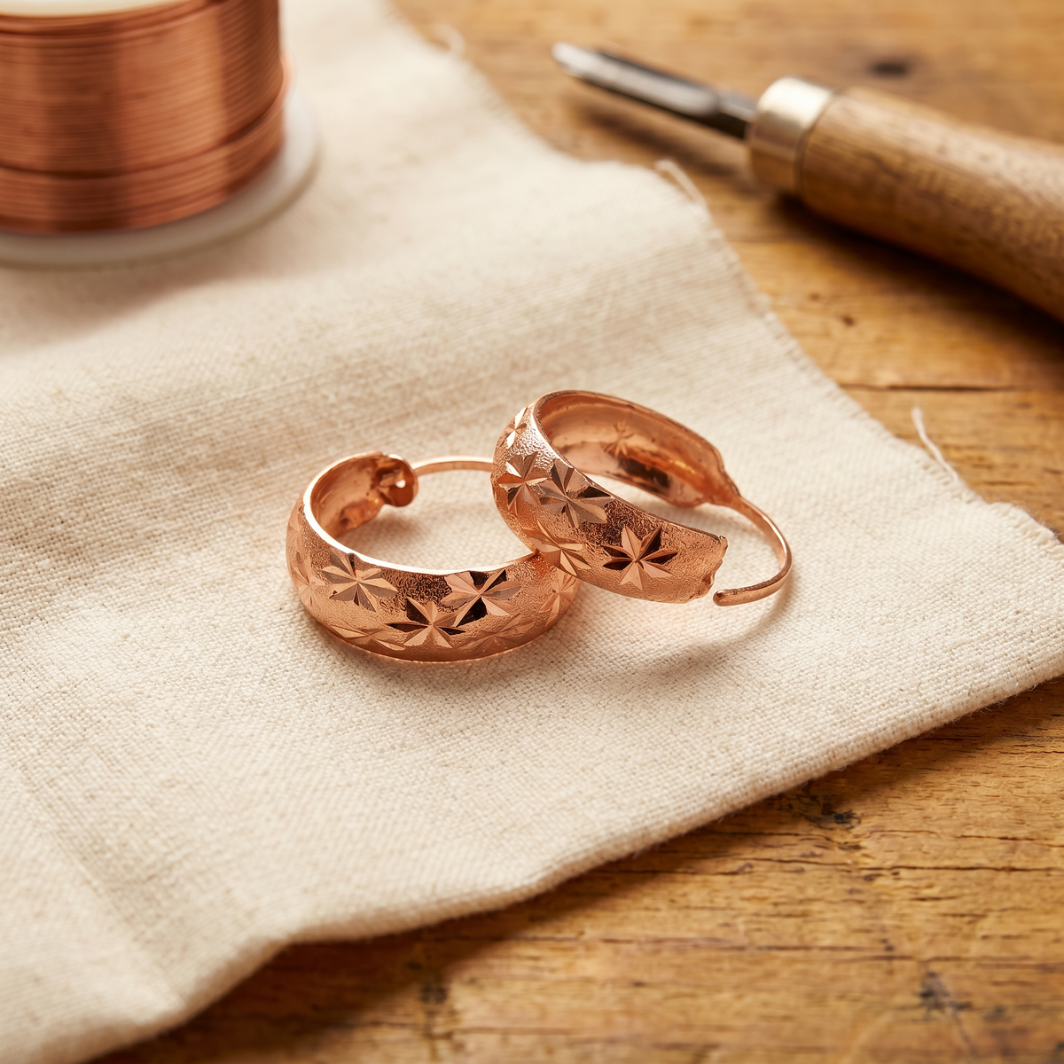 Charlotte's Dew Copper Earrings